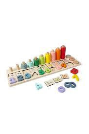 BUBBLE WOODEN NUMBERS & BLOCKS COUNTING SET