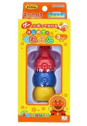 日本ANPANMAN 麵包超人 造型3色顏色筆