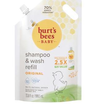 Burt's Bees 嬰兒洗髮水和嬰兒沐浴補充劑