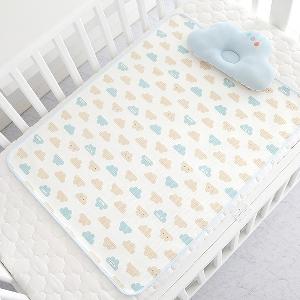 Cuby n mom 隔尿床墊 (藍色小雲)