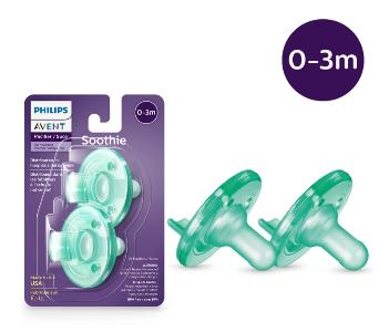 PHILIPS AVENT - 安撫奶嘴 Soothie 0-3m, vanilla scented green/green - 2 pack
