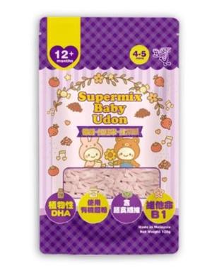 寳寳DHA有機烏冬麵(番茄、紅糙米、紅菜頭) 120g 12M+