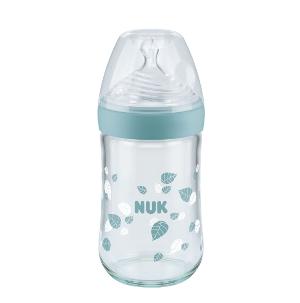 德國 NUK 自然母感寬口印花玻璃 240ML (0-6m)