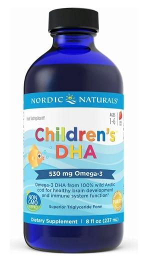 挪威Nordic Naturals嬰幼兒童鱈魚魚油DHA 草莓味237ml大魚
