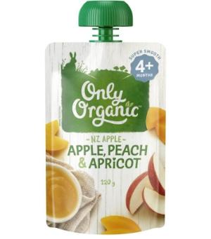 Only Organic - 有機蘋果水蜜桃杏桃蓉120g